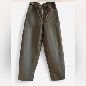Banana Republic Olive Green Wide-Leg Pants